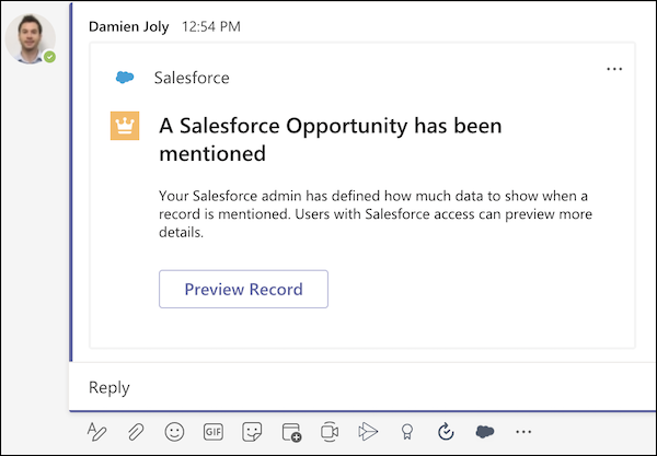 Salesforce in MS Teams